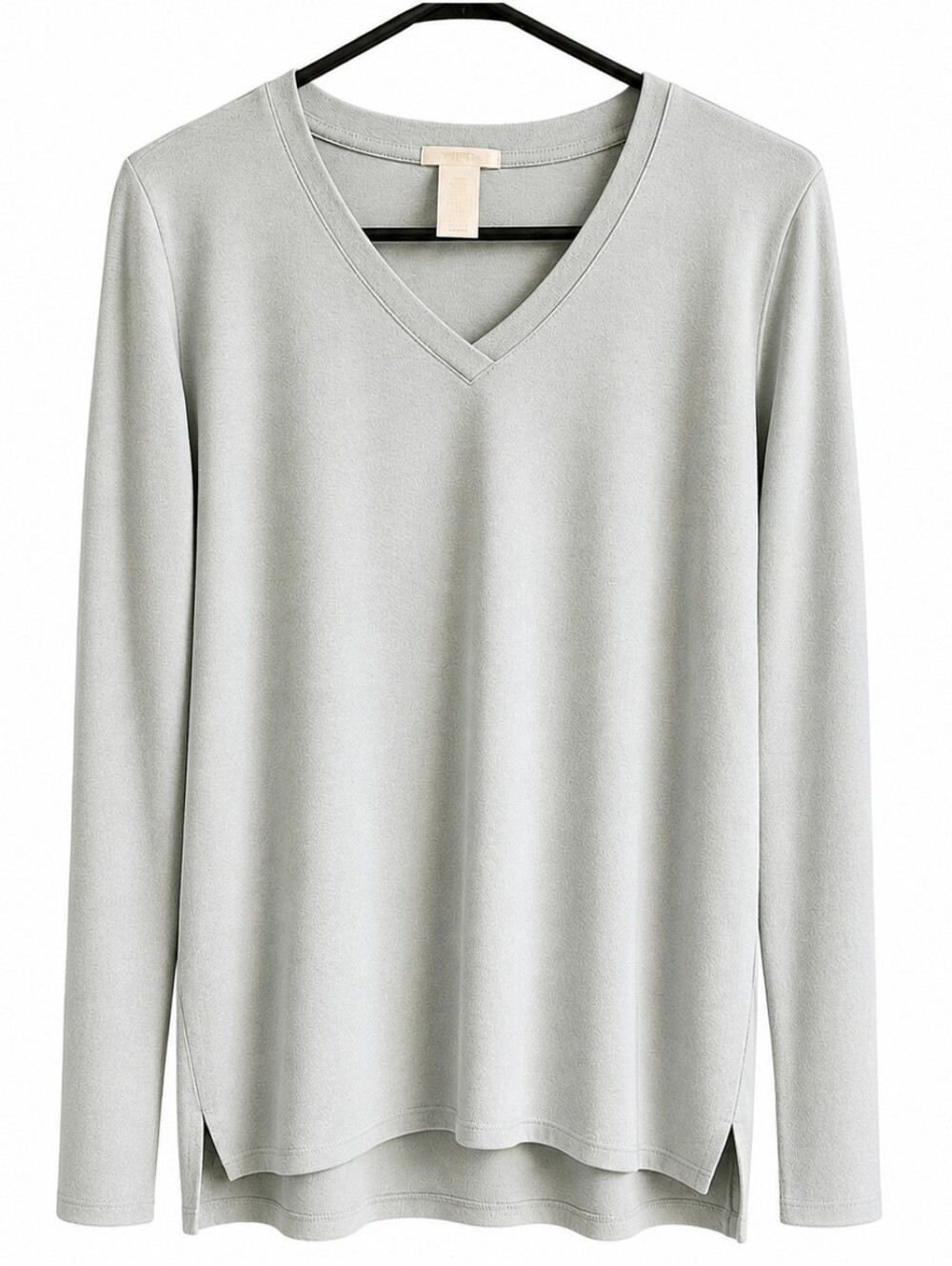 Matty M Women's Sweater Top V-Neck Lightweight Knit Light Blue Size S